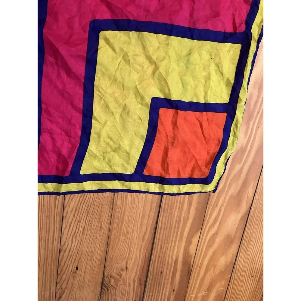 Vintage‎ Peter Max silk scarf 1970's 20X20 psychedelic Mod Hippie
